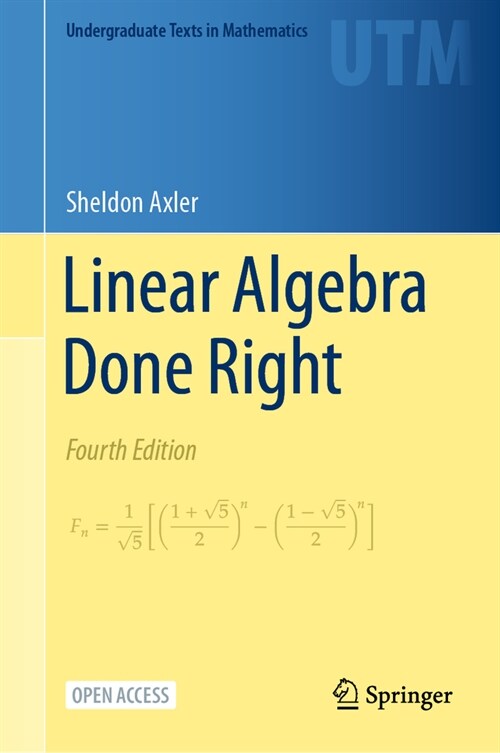 Linear Algebra Done Right (Hardcover, 4 ed) 표지