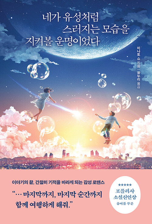 네가 유성처럼 스러지는 모습을 지켜볼 운명이었다 표지