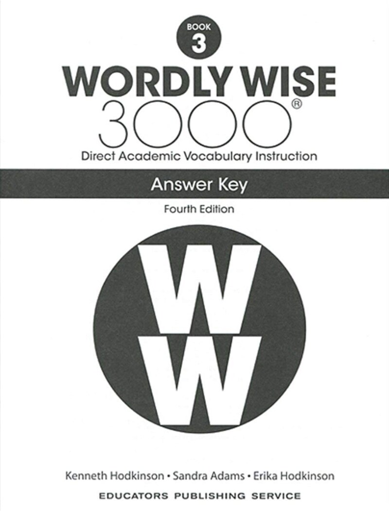 Wordly Wise 3000 : Answer Key 3 (Paperback, 4th Edition) 표지