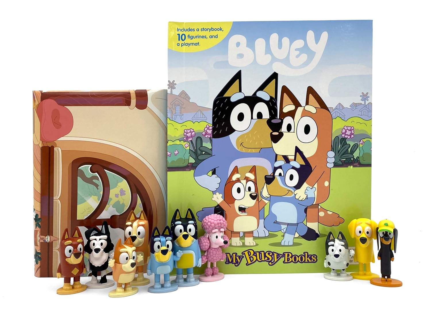 BBC Bluey My Busy Books (Board Book + 피규어 10개 + 플레이매트) - 블루이 비지북 표지