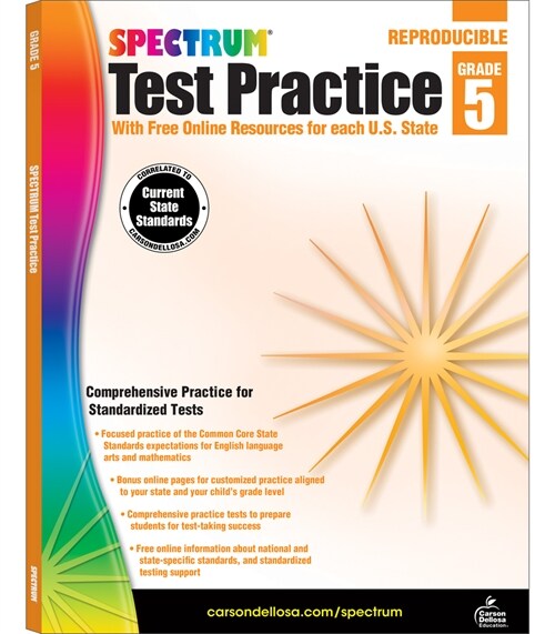 Spectrum Test Practice, Grade 5: Volume 65 (Paperback) 표지