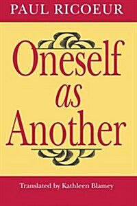 Oneself as Another (Paperback, Revised) 표지