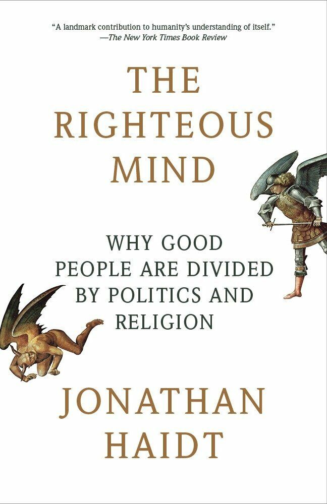 The Righteous Mind: Why Good People Are Divided by Politics and Religion (Paperback) - 『바른 마음 : 나의 옳음과 그들의 옳음은 왜 다른가』원서 표지