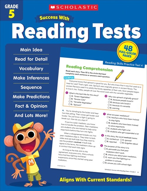 Scholastic Success with Reading Tests Grade 5 Workbook (Paperback) 표지