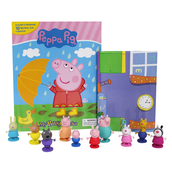 Peppa Pig My Busy Books (Board Book + 피규어 10개 + 플레이매트) - 페파피그 비지북 표지